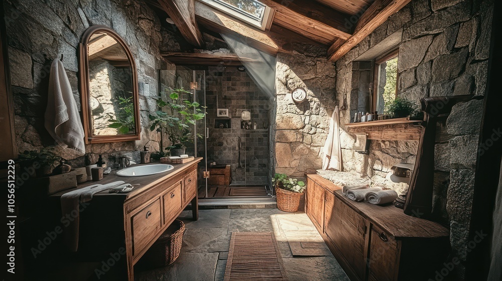 bathroom with natural marble stone wall theme bathroom with natural marble stone wall theme