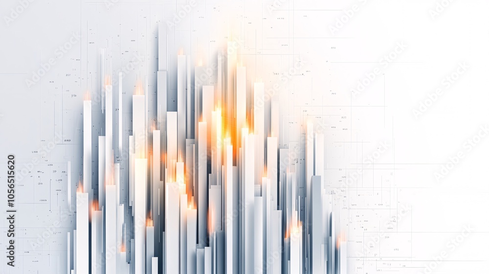 Modern Infographic Design Featuring Candle Bars Modern Infographic Design Featuring Candle Bars