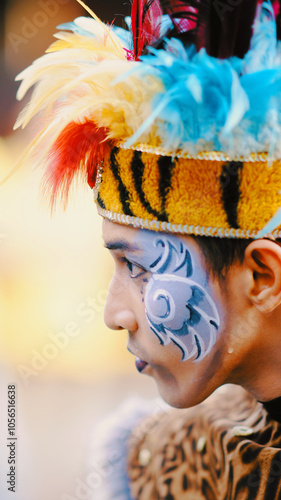 Dunia Fantasi Jakarta, Indonesia - September 9, 2013 - A tiger tribe carnival in the afternoon. photo