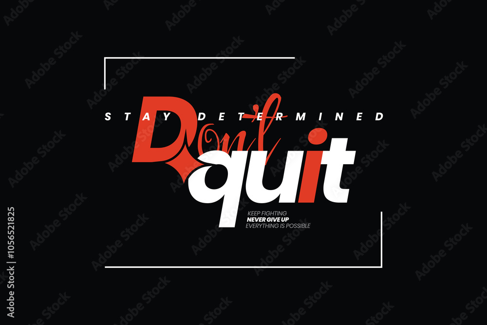 never give up costume typography design never give up costume typography design