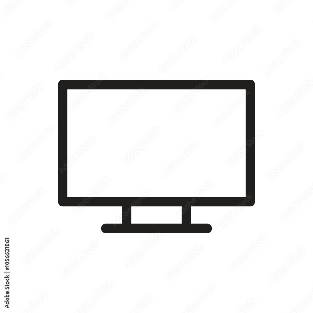 Monitor Icon - Line Monitor Icon - Line