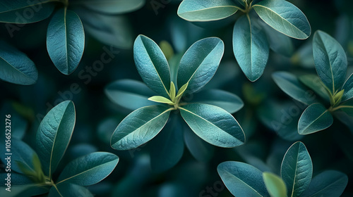 Teal Green Leaf Macro Photography