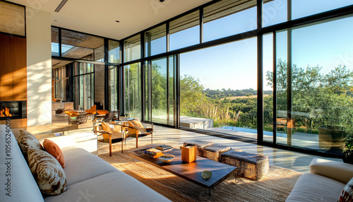 Minimalist and unique interior design in the house