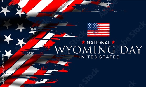 National wyoming day text design illustrations photo