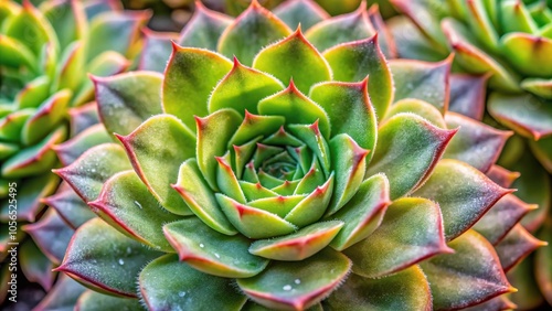 Close-up of intricate details on a succulent plant's leaves and stems, outdoors, greenery, texture, plant life, botanical art