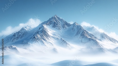 Wallpaper Mural Majestic snow-capped mountains under a clear blue sky. Torontodigital.ca