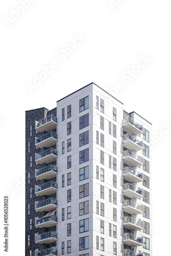 Vertical shot of a white building under the clear sky