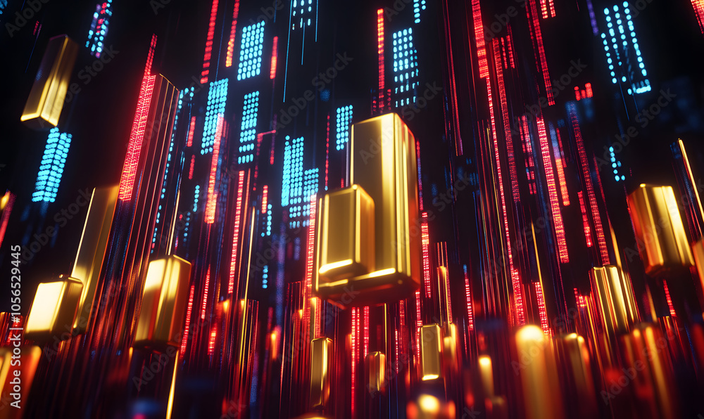 Futuristic Business & Stock Investment Visuals: High-Tech, Neon-Lit Financial Concepts with Modern Urban Backdrops Futuristic Business & Stock Investment Visuals: High-Tech, Neon-Lit Financial Concepts with Modern Urban Backdrops