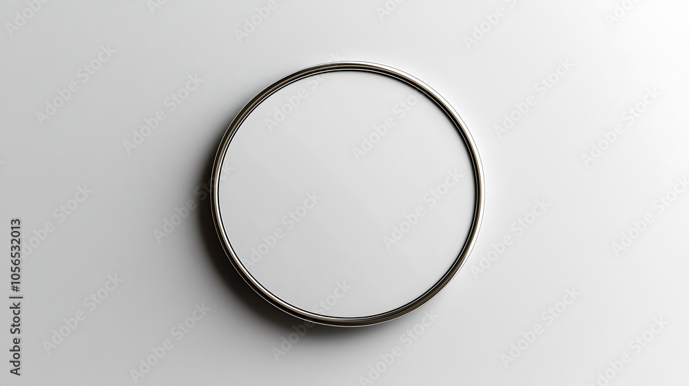 A simple round frame with a thin black border on a white background. A simple round frame with a thin black border on a white background.