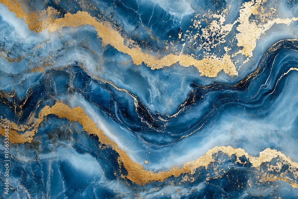 Abstract Marble Texture with Blue and Gold Abstract Marble Texture with Blue and Gold