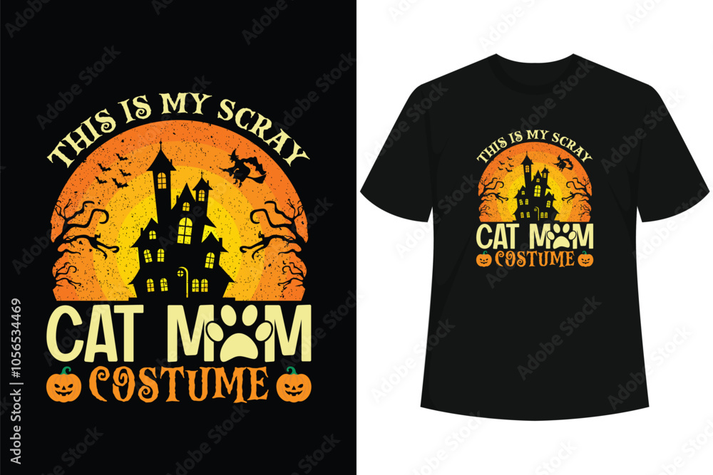 This Is My Scary Cat Mom Costume Halloween Funny T-Shirt This Is My Scary Cat Mom Costume Halloween Funny T-Shirt