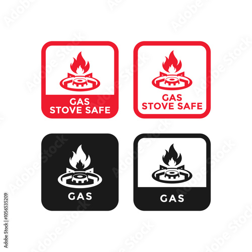  Gas stove logo vector template. Suitable for business, cooking, industry, websites, web design, 