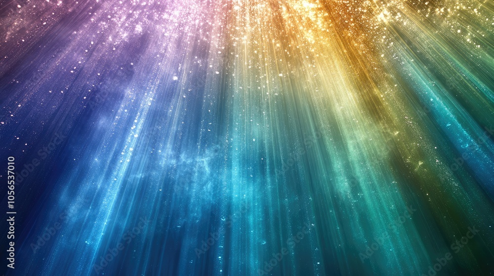 Colorful Light Rays in Abstract Background Colorful Light Rays in Abstract Background