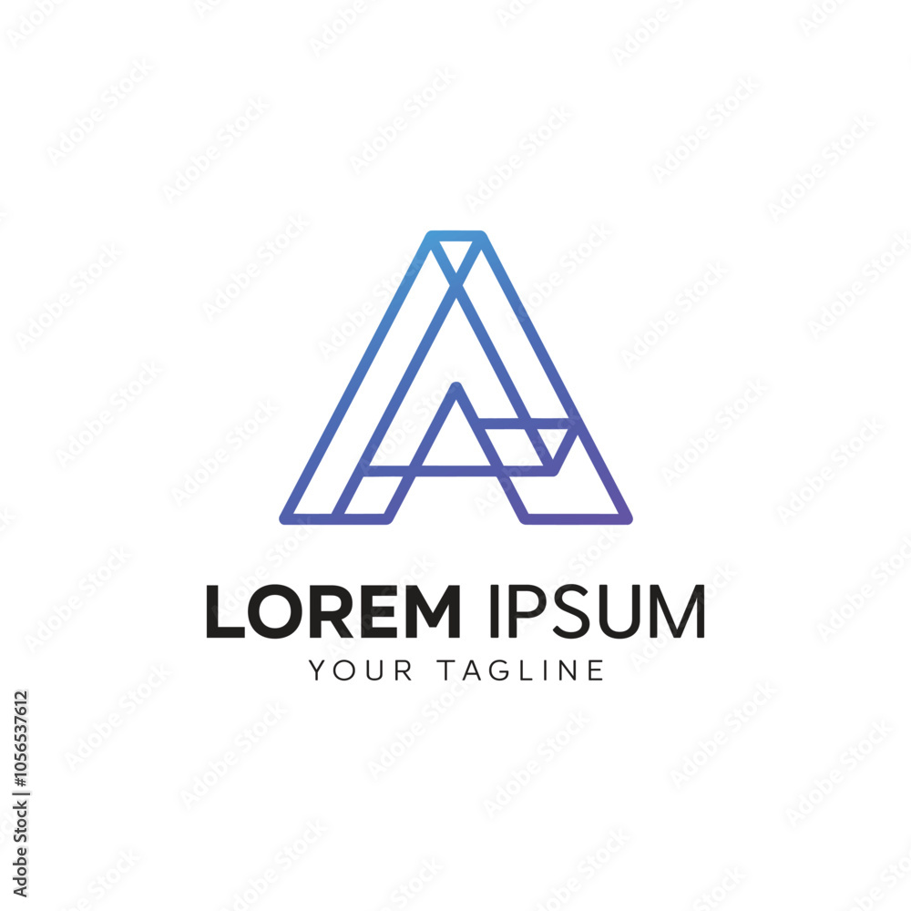Letter A logo design vector template, design for brand identity, Modern Design with gradient color Letter A logo design vector template, design for brand identity, Modern Design with gradient color