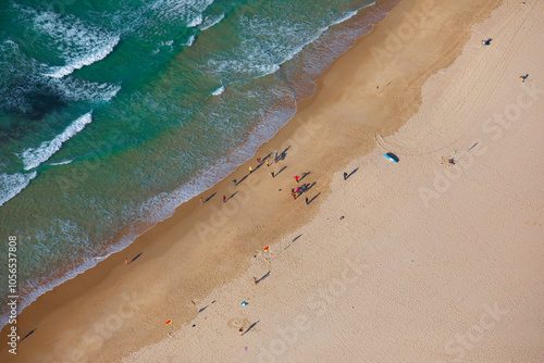 Canvas Print drone shot manly
