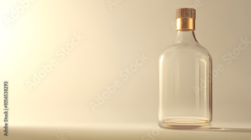 Empty Glass Bottle Mockup 