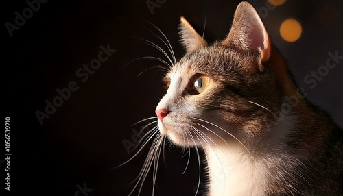 adorable cute cat portrait with charming expression animal photography