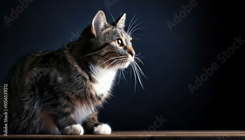 adorable cute cat portrait with charming expression animal photography