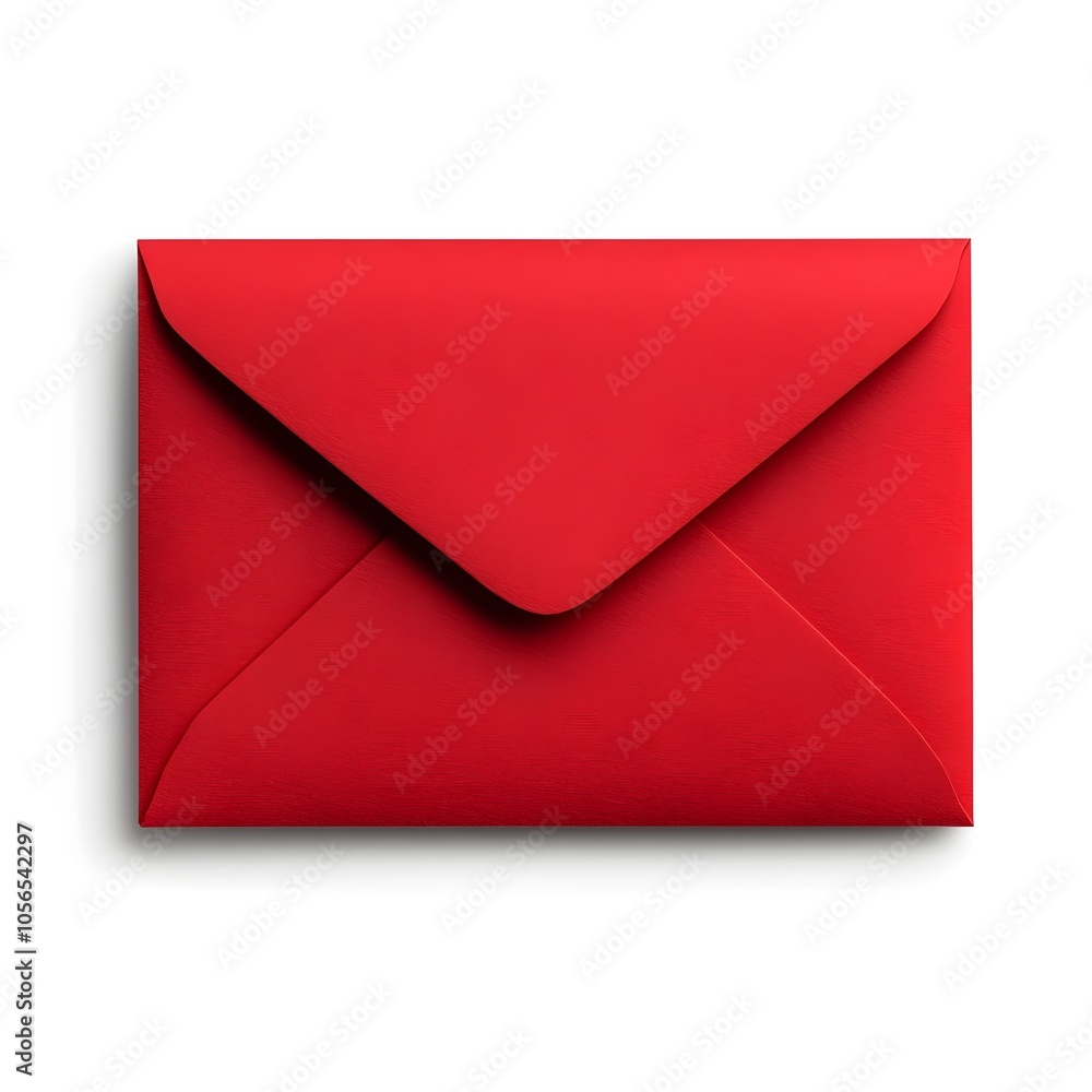 Macro Red Envelope on White Background Macro Red Envelope on White Background
