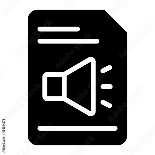 transcription glyph icon