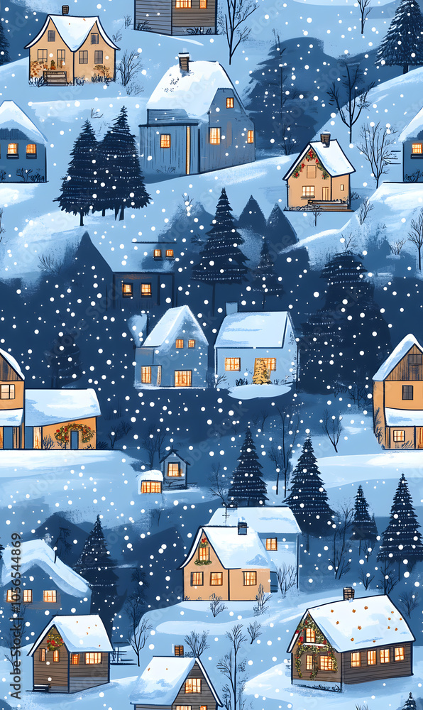 Seamless Pattern Whimsical Christmas and New Year Doodles Featuring Festive Icons, Cozy Winter Scenes, and Seasonal Decorations in Vibrant Colors Seamless Pattern Whimsical Christmas and New Year Doodles Featuring Festive Icons, Cozy Winter Scenes, and Seasonal Decorations in Vibrant Colors