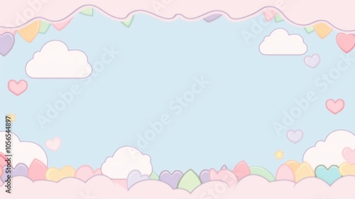 The illustration is a cartoon drawing, cute style, pastel color tone. This illustration is suitable for use in various designs and presentations.