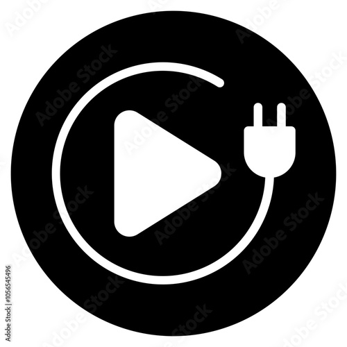 plug and play glyph icon