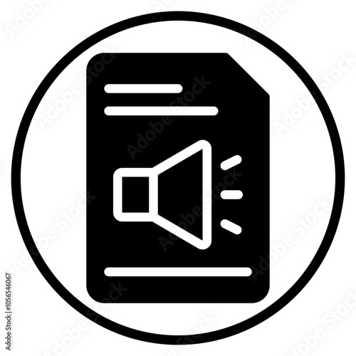 transcription glyph icon