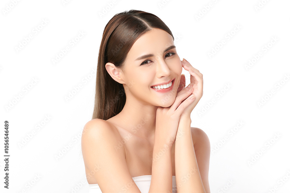 Beautiful young asian woman with clean fresh skin on white background, Face care, Facial treatment, Cosmetology, beauty and spa, Asian women portrait. Beautiful young asian woman with clean fresh skin on white background, Face care, Facial treatment, Cosmetology, beauty and spa, Asian women portrait.