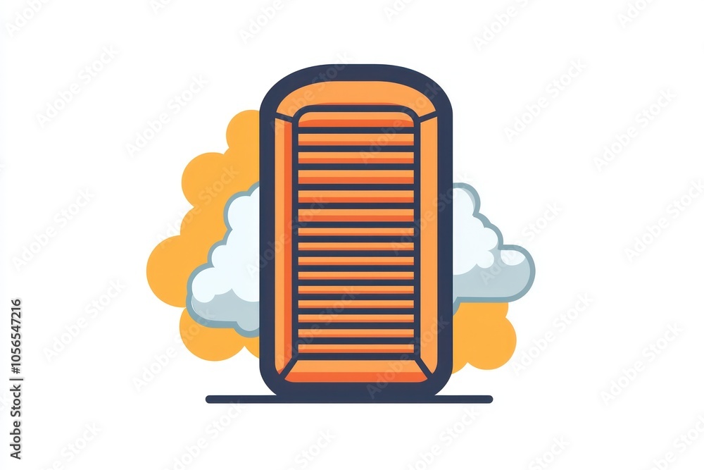 Clean air and safety represented by an air filter glyph icon. Clean air and safety represented by an air filter glyph icon.