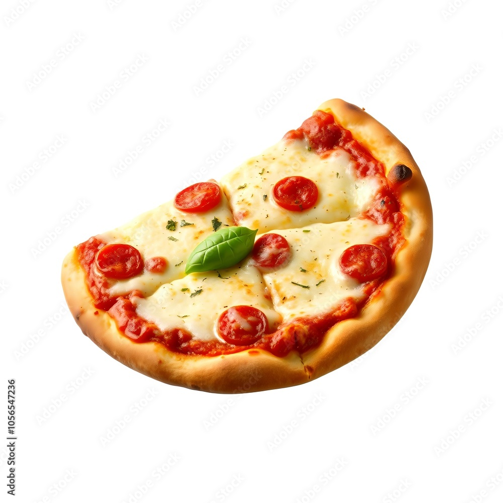 Cheesy Italian pizza isolated Cheesy Italian pizza isolated
