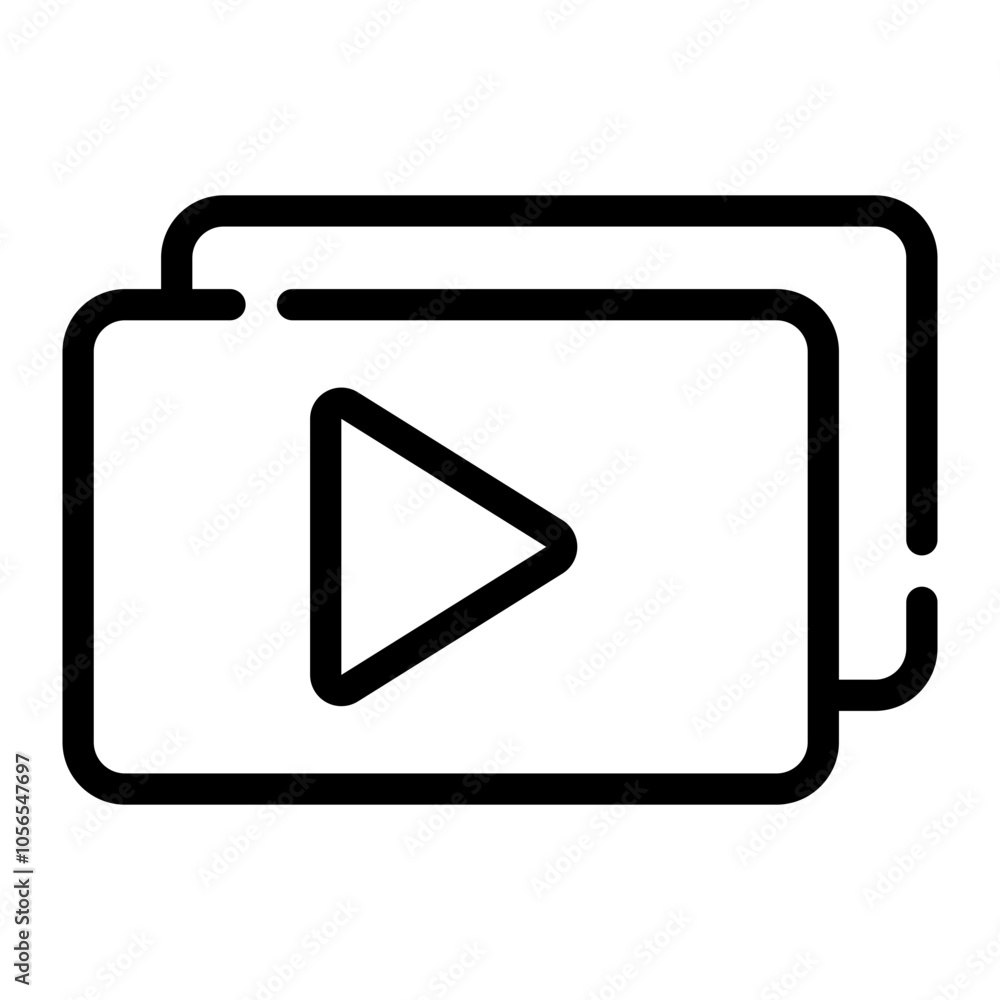 video playlist line icon video playlist line icon