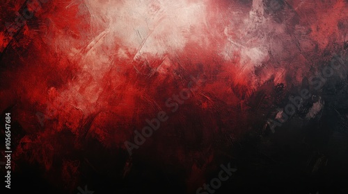 This captivating abstract oil painting features bold brushstrokes in deep reds and blacks, creating a haunting atmosphere. The rich textures evoke mystery and drama, inviting endless interpretation.