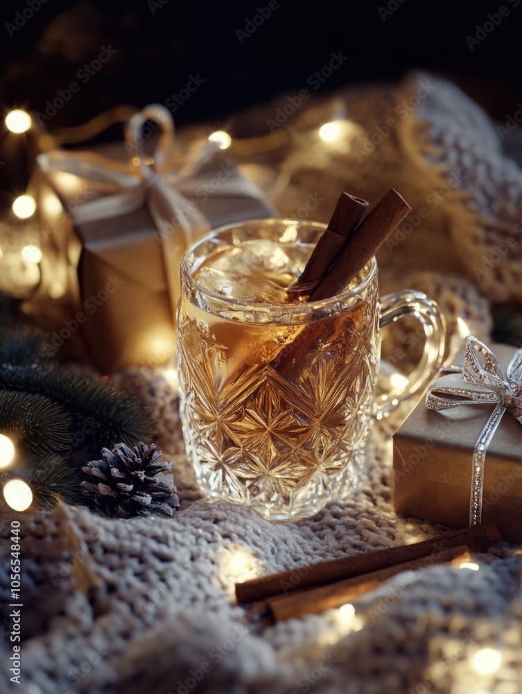 Christmas Drink Glass Christmas Drink Glass