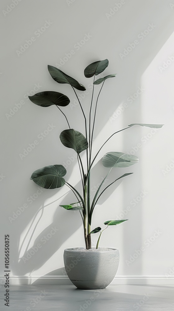Simple plant arrangement suitable for poster placement Simple plant arrangement suitable for poster placement