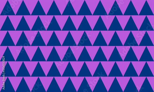 Purple and blue background seamless geometric, blue pattern of up and down triangles block repeat arrow in blue replete image design for fabric printing, patter