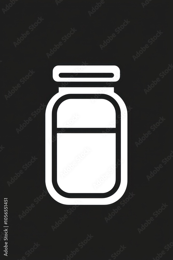 Modern protein line icon, designed for nutrition and dietary supplements.
