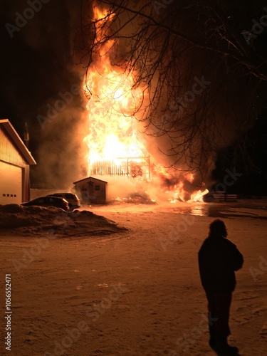Wallpaper Mural burning fire in the fireplace  Torontodigital.ca
