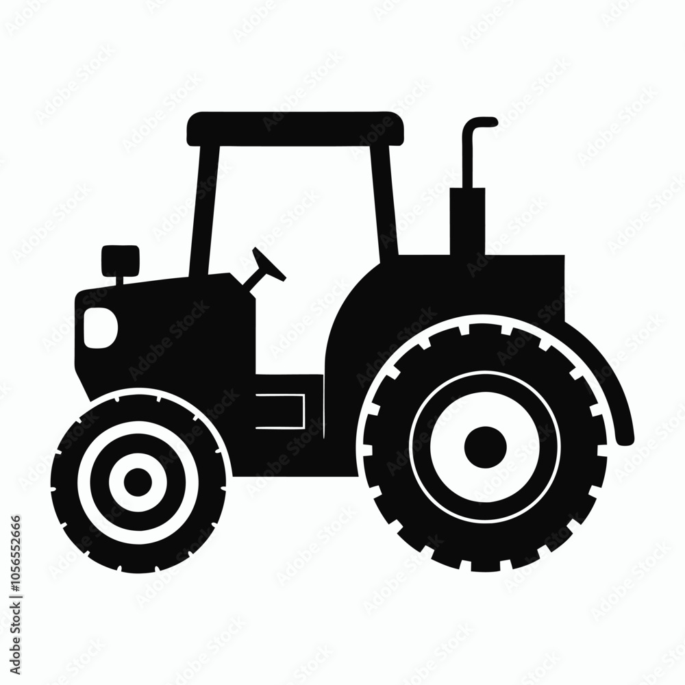 tractor silhouette vector white background tractor silhouette vector white background