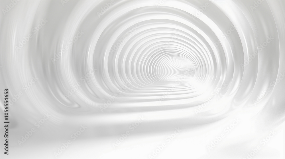 Abstract White Tunnel with Repeating Circular Patterns.. Abstract White Tunnel with Repeating Circular Patterns..