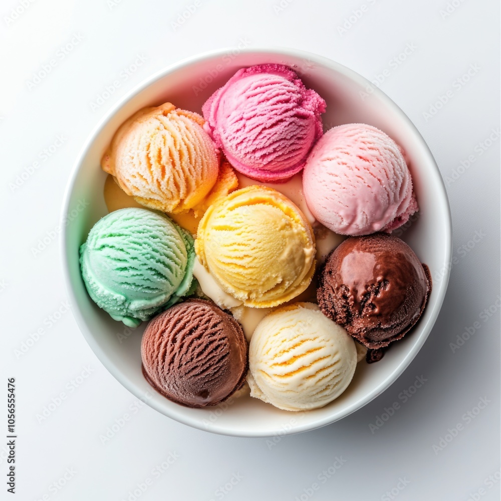 Various Colorful Ice Creams Various Colorful Ice Creams