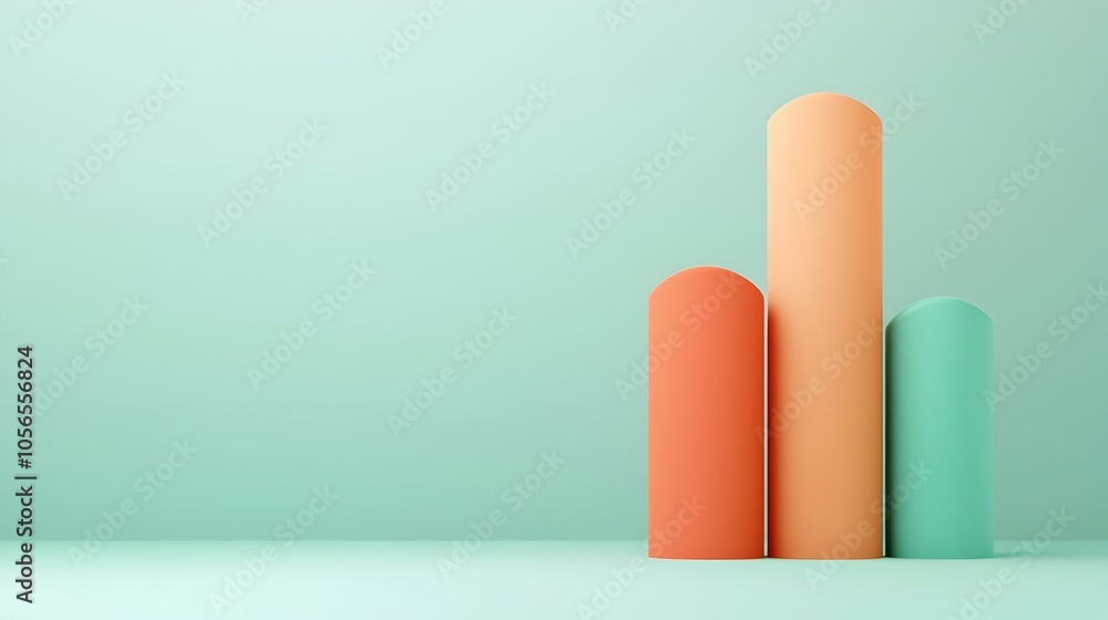 3D minimalist mockup design showcasing value versus worth perception metrics in a clean modern style Geometric shapes cubes and bars represent data visualization elements for business finance 3D minimalist mockup design showcasing value versus worth perception metrics in a clean modern style Geometric shapes cubes and bars represent data visualization elements for business finance
