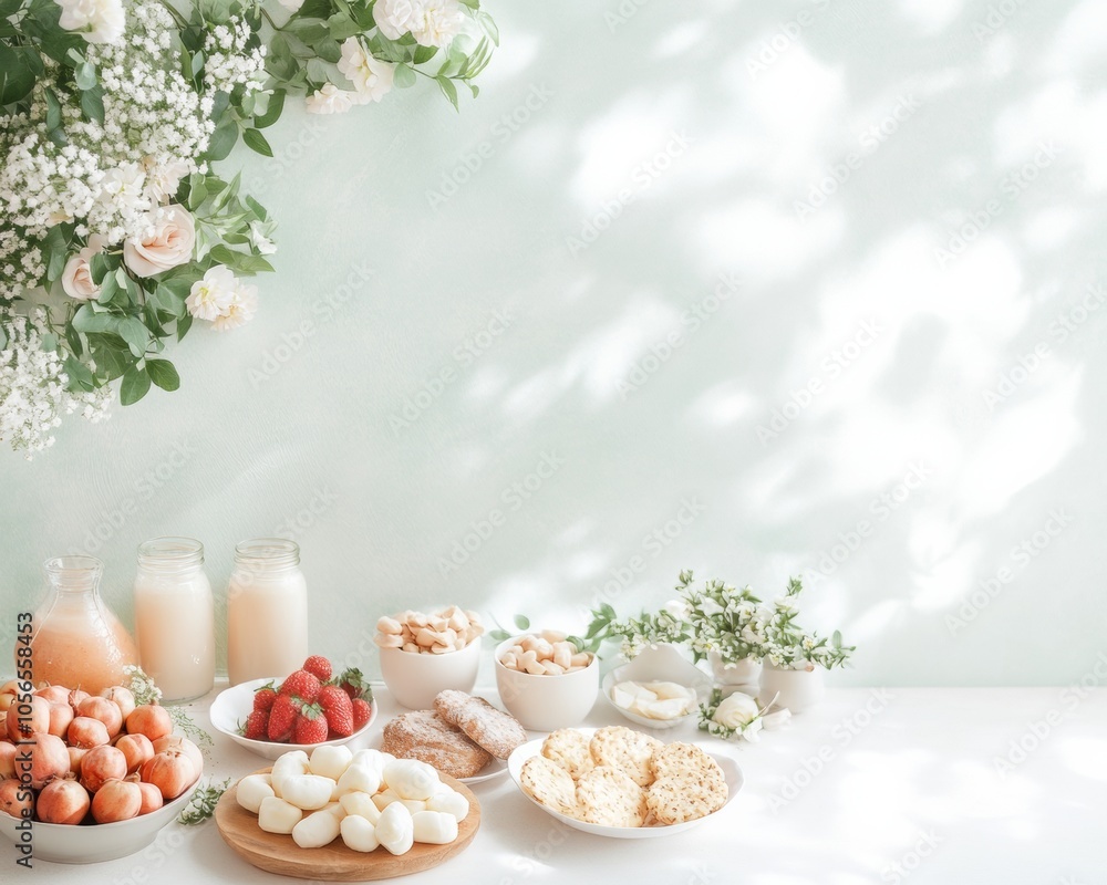 Summer Ramadan Table with Pastel Decor and Healthy Treats for Eid and Mothers Day Celebrations Summer Ramadan Table with Pastel Decor and Healthy Treats for Eid and Mothers Day Celebrations