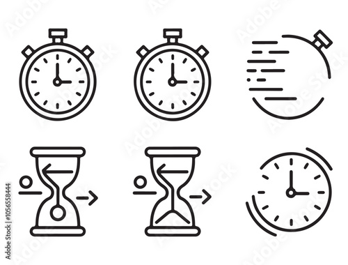 Timers icon set on transparent background. Stopwatch symbol. countdown Timer vector illustration, timer icon, stopwatch icon, countdown icon, timer vector, stopwatch symbol, clock icon, time managemen photo