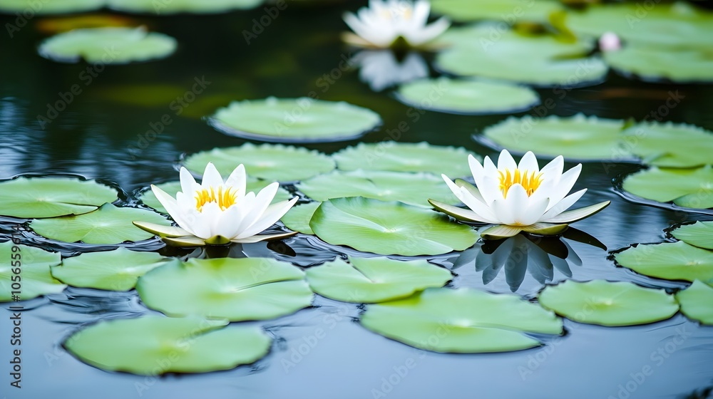 Water Lily Pond Flowers