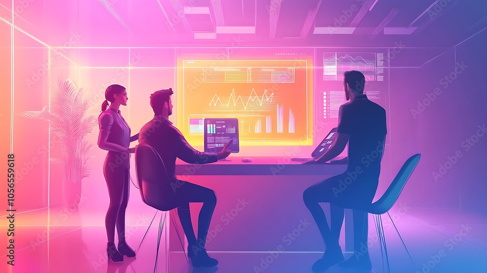 Analyze Data with Charts and Graphs in a Modern Office Setting Analyze Data with Charts and Graphs in a Modern Office Setting