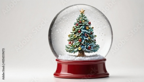 Festive Christmas Tree Snow Globe