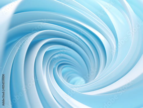 Swirling Blue and White Abstract Design