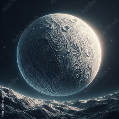 Moons with surfaces that ripple like water -topaz photo