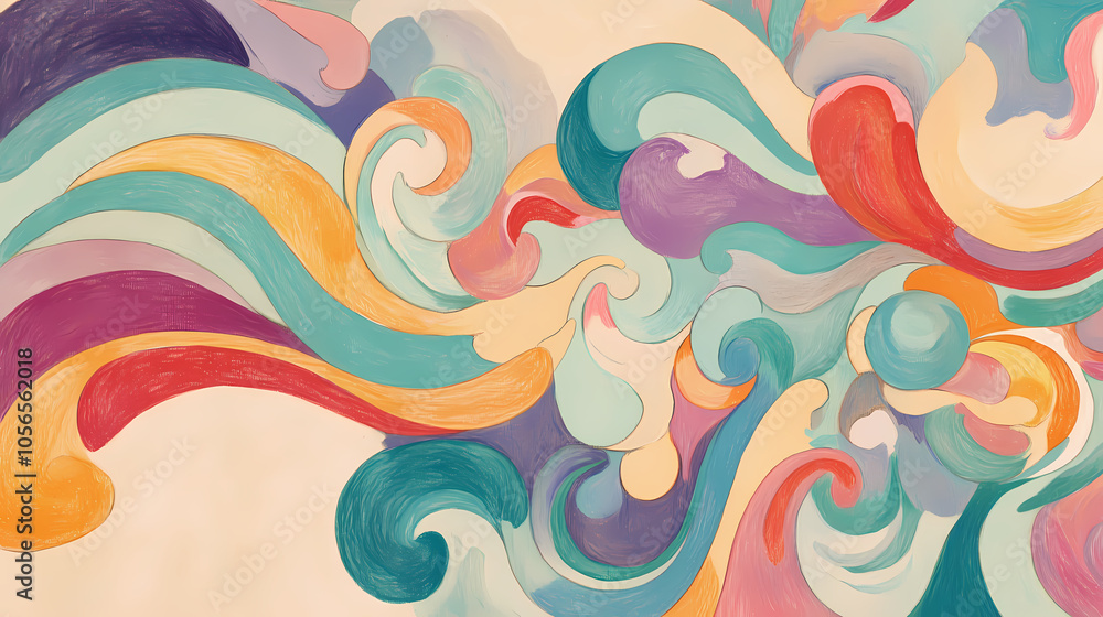 A pastel sketch of a textile with swirling, psychedelic patterns. Psychedelic Patterns. Illustration A pastel sketch of a textile with swirling, psychedelic patterns. Psychedelic Patterns. Illustration